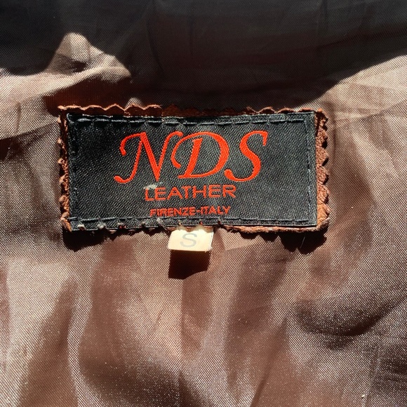 Brown Leather Moto jacket - Picture 6 of 14